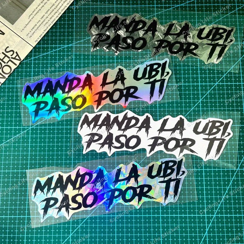 

"Spanish Style Letter Motorcycle Sticker Waterproof Vinyl Decal for Car Bumper Window Truck Helmet DIY Scratch Cover"