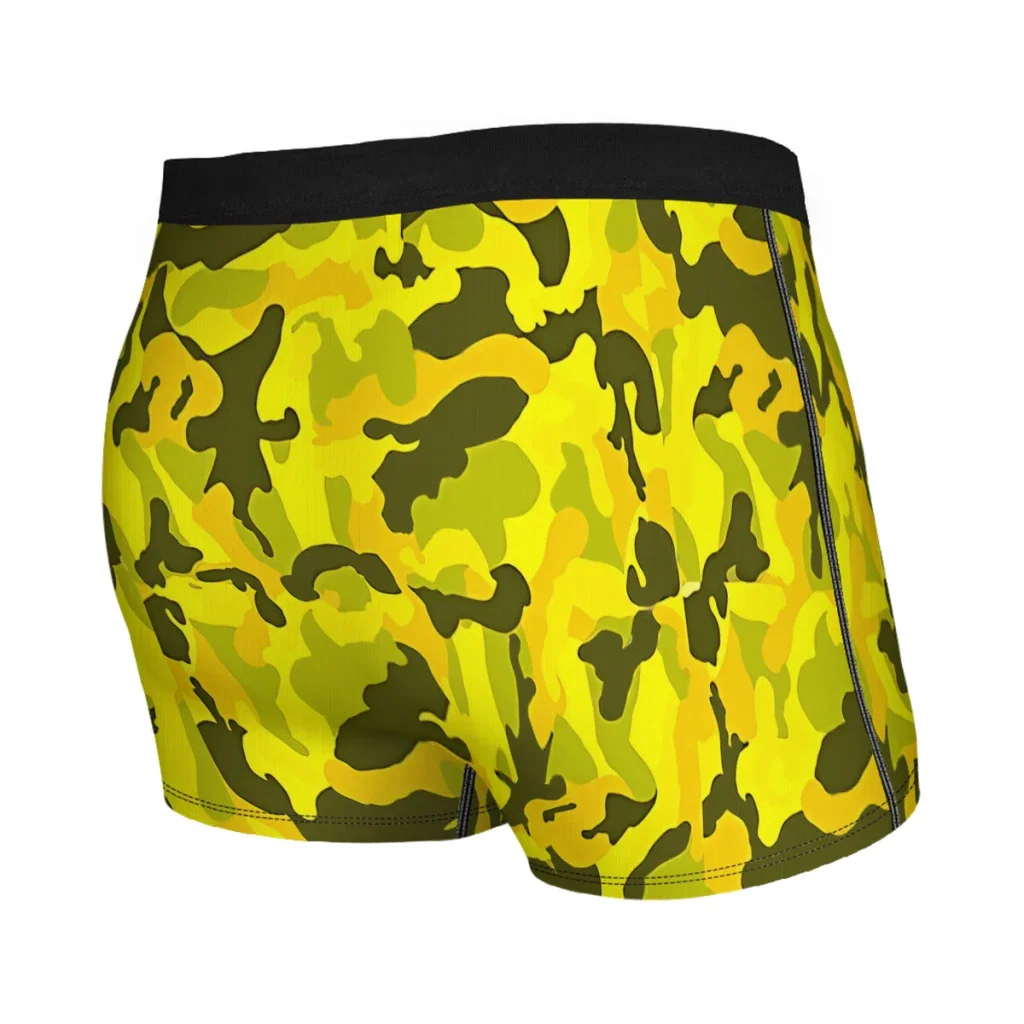 Camo Yellow Penis Underpants Homme Panties Man Underwear Print Shorts Boxer Briefs