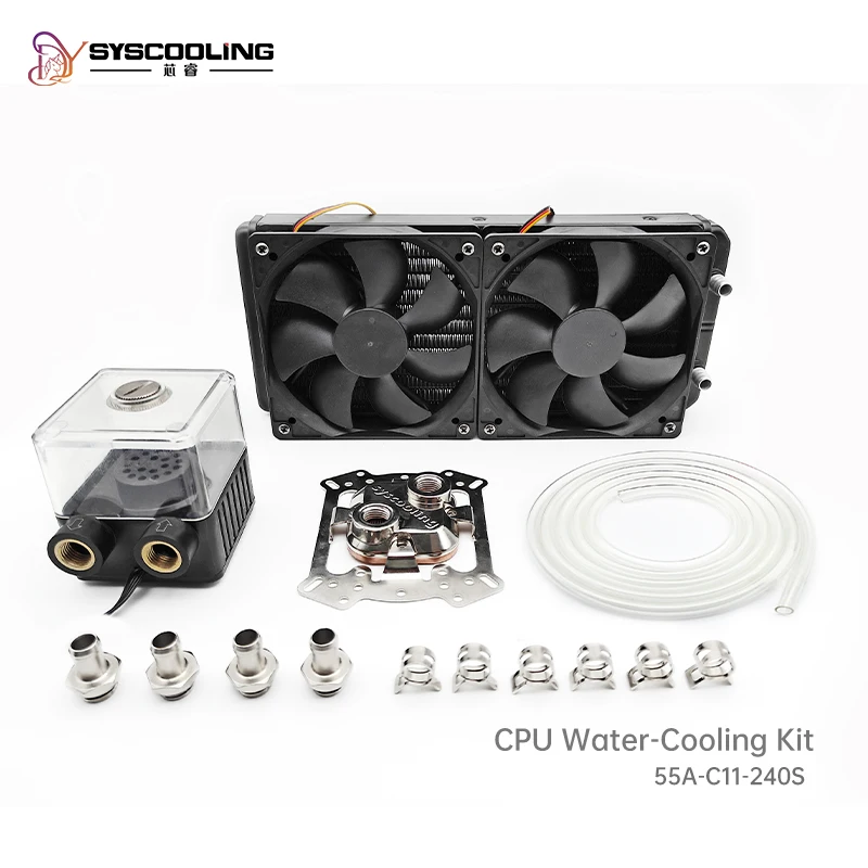 SYSCOOLING Water Cooling Kit 55A Pump C11 intel CPU Water Block 240S Radiator Medical Equipment Heat Sink
