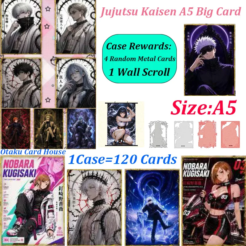 Jujutsu Kaisen Cards A5 Premium Big Collectible Trading Card Anime Full Carton Precision Wholesale