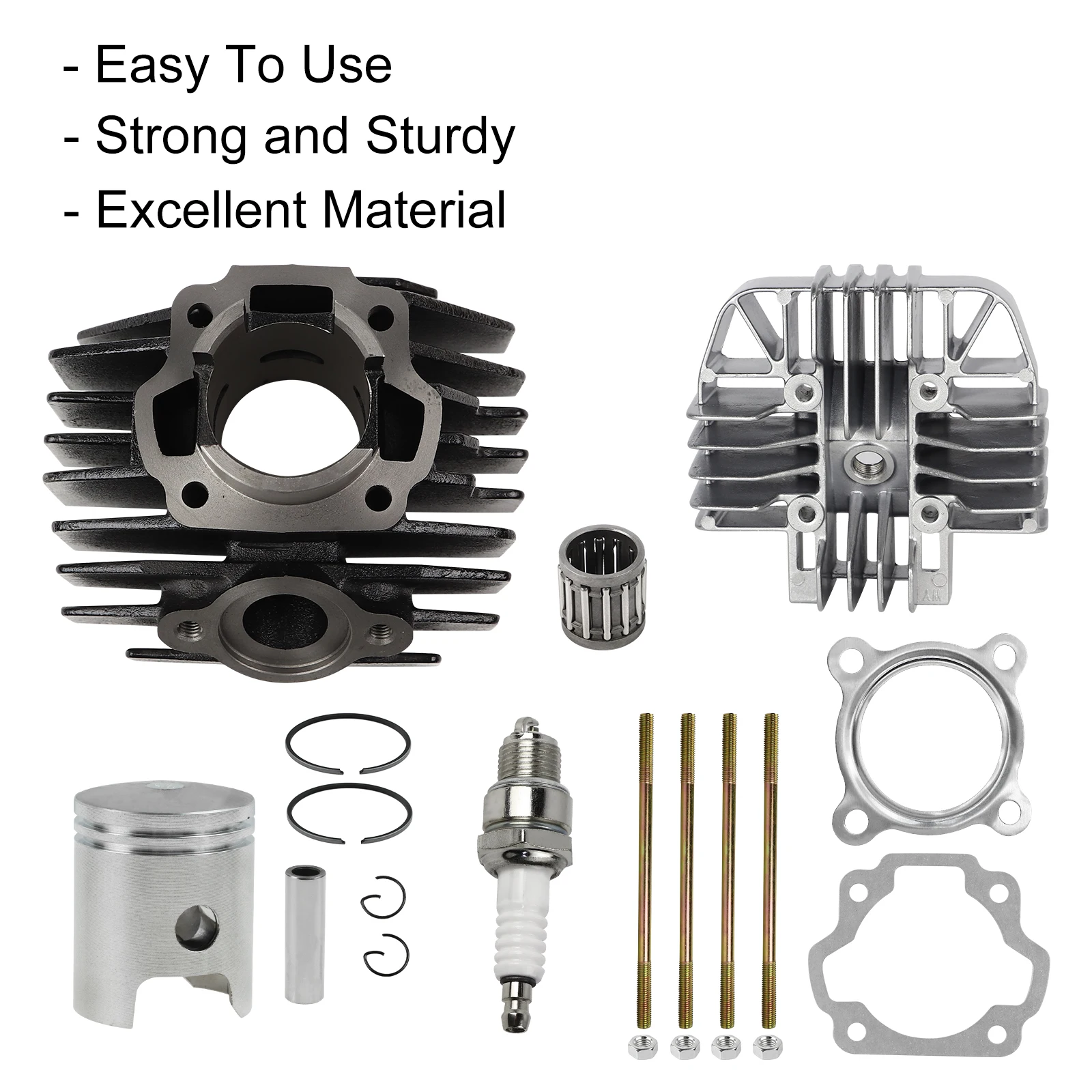 New Cylinder Gasket Piston Ring Kit Top End for Yamaha PW 80 PW80 Y-Zinger 1983-2006 Dirt Bike Engine Cylinder