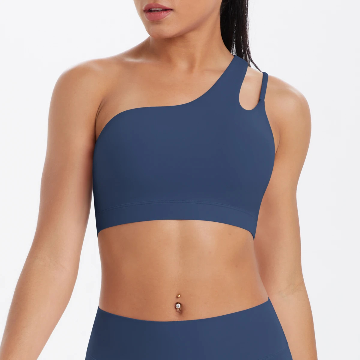 

Sports Bra Solid Color Nylon Back Sexy Cutout Sports Yoga Bra Gym Workout High Intensity Breathable Sweat Absorbent Sports Tank