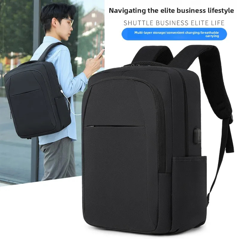 Europe and the United States new business commuter solid color backpack waterproof Oxford large capacity storage student bags.