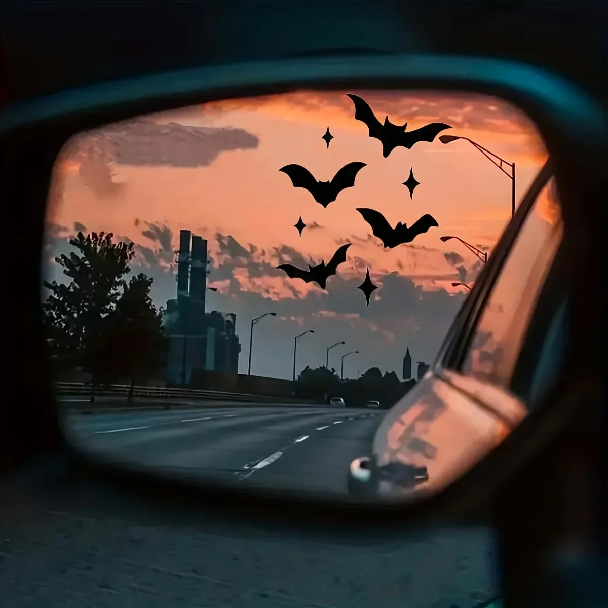Bat Silhouette Halloween Waterproof Vinyl Sticker Dark Style Decal For Car Motorcycle Body Personality Halloween Decor