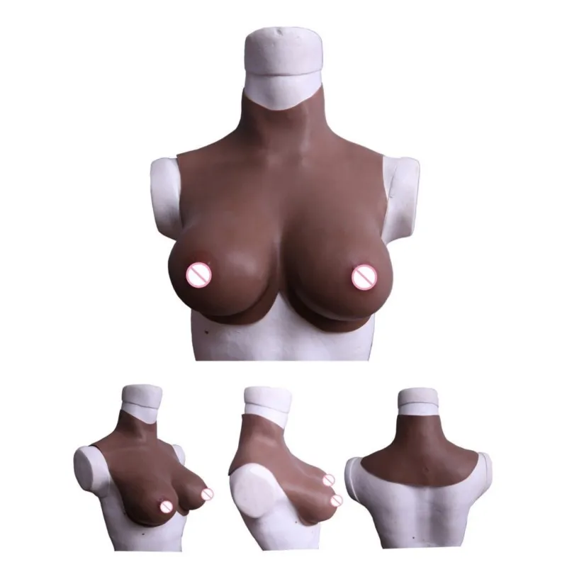 plump Fake Boobs Bodysuit Tights Silicone Breast Forms Plate For Mastectomy Trans Shemale Crossdresser Gay Masquerade