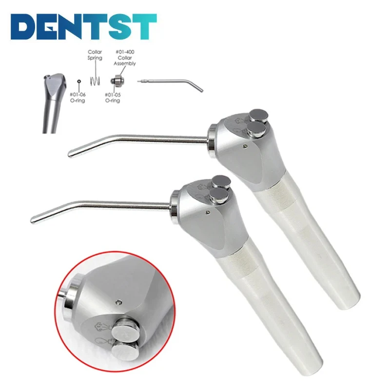 Dental Air Water Spray Triple 3 Way Syringe Handpiece + 2 Nozzles Tips Tubes For Air Triple Syringe Dental cleaning equipment