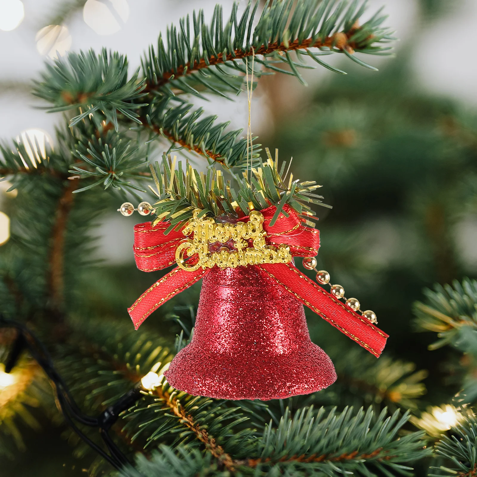 

6pcs Christmas Bell Hanging Ornament Lightweight Xmas Tree Decor Party Decoration Bell Pendant For Home Xmas Party Prop