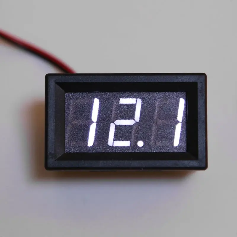 for DC 5-120V 2-Wire Voltmeter 3-Digit LED Display Panel Meter Digital Tester Fitting for Household Worksho