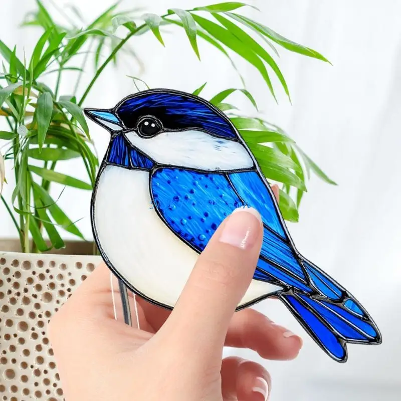 L8RC Bird Acrylic Planter Home Office Decoration Easy to Clean Ornament view 5