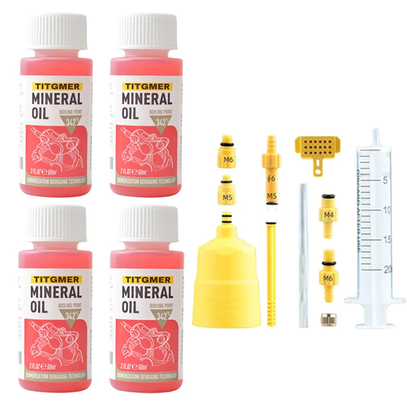 1/2/3/4/5/6 Pc 60 Ml Fiets Rem Minerale olie Systeem Vloeistof Fietsen Mountainbikes Hydraulische Schijfrem Olie Vloeistof