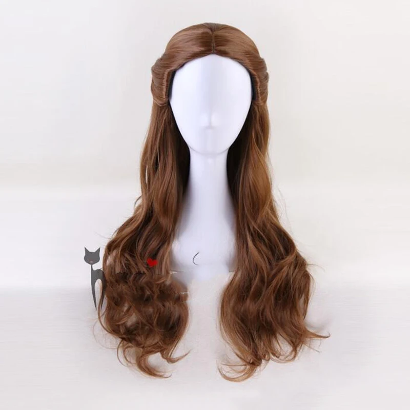 Beauty and Beast Cosplay Wig Belle Princess Light Brown Long Curly Hair Anime Wig Cosplay Anime Wig Party Makeup Wig