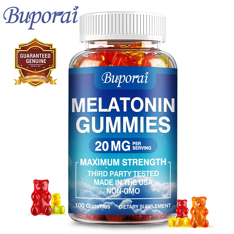 

Melatonin Gummies - Improve Mood, Reduces Anxiety and Stress, Regulates The Nervous System, Improves Insomnia, Immune Health