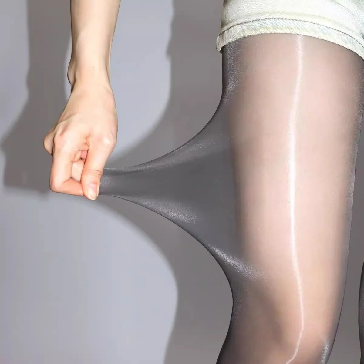 Summer Ladies Oversized Black Tights High Stretchy Slim Shapping Stockings Pole Dance Oil Glossy High Waist Seamless Pantyhose