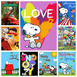 Snoopy 5D DIY Diamond Painting Cute Kawaii Cartoon Diamond Embroidery Handmade Mosaic Kits Home Decor Children's Gifts
