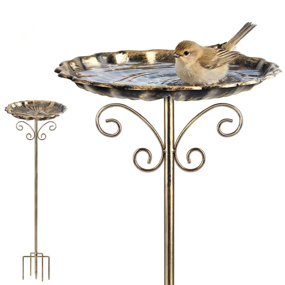 

Outdoor Birdbaths Weather Resistant Pet Feeding Tray Birdbaths & Birdfeeder For Parrot Sparrow Parakeet Budgies Garden