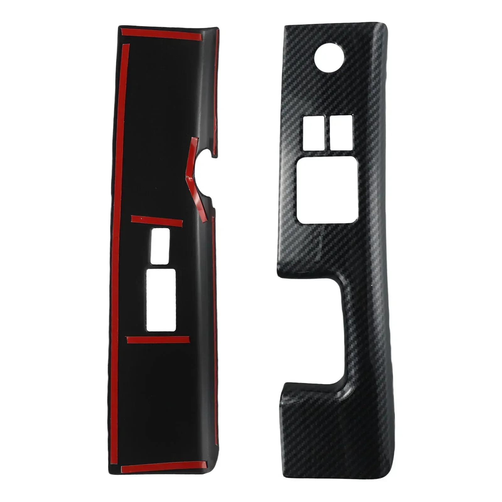 2pc Carbon Fiber Car Interior Glass Switch Covers ABS For Nissan 350z Z33 2006-08 Inner Window Switch Cover Anti-scratch Sticker