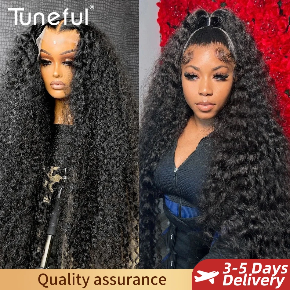 13x6 HD Lace Front Water Curly Wave Human Hair Wigs 40 Inch Long Exotic Jerry Curly Human Hair Frontal Wigs Full Bouncy