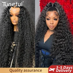 13x6 HD Lace Front Water Curly Wave Human Hair Wigs 40 Inch Long Exotic Jerry Curly Human Hair Frontal Wigs Full Bouncy