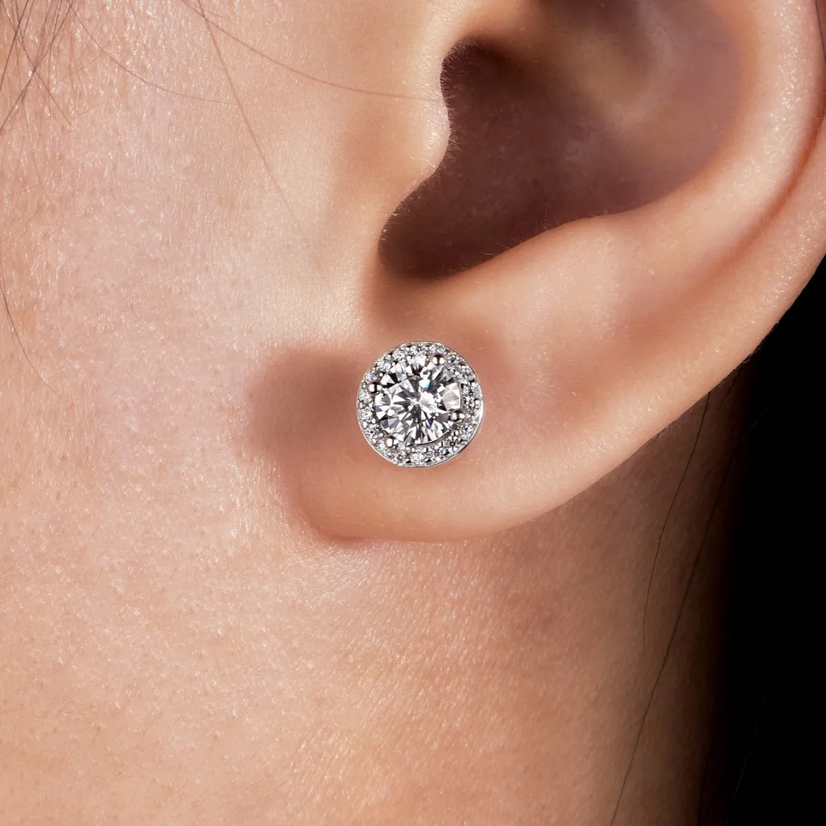 Сверкающие серьги с имитацией муассанита 8 мм, круглые серьги-гвоздики из стерлингового серебра 925 пробы Brincos de Prata, новинка 2023 года, женские ювелирные изделия, подарок