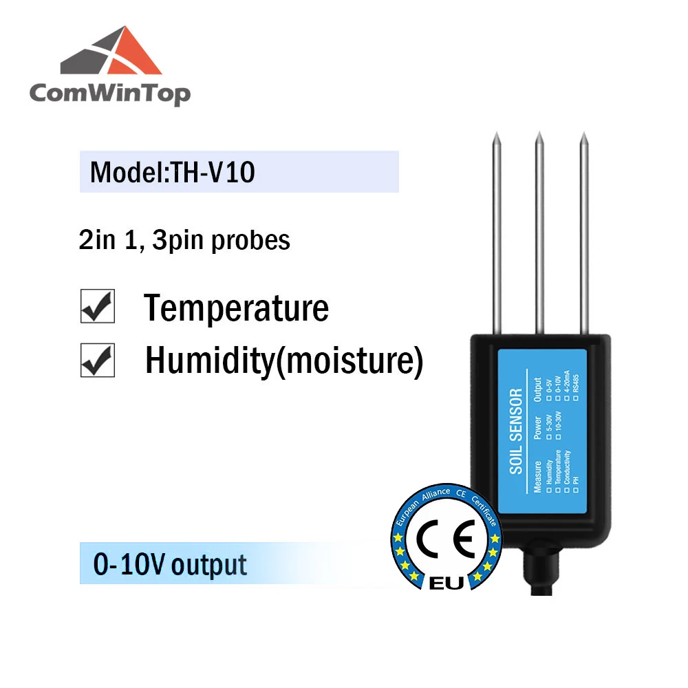 Bodenfeuchtigkeit Temperatur Luftfeuchtigkeit EC PH NPK Sensor mit Optionalem 4-20mA 0-5V RS485 Ausgang