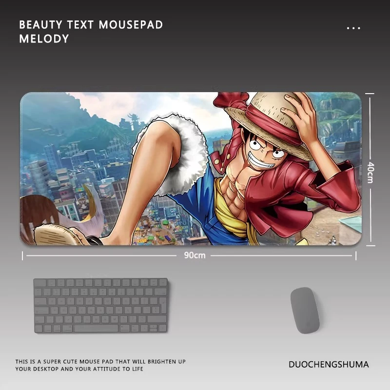 Premium ONE PIECE Leather Mouse Pad Oversized Luffy Roronoa Zoro Boy Animation E-sports Game Student Computer Keyboard Table Mat