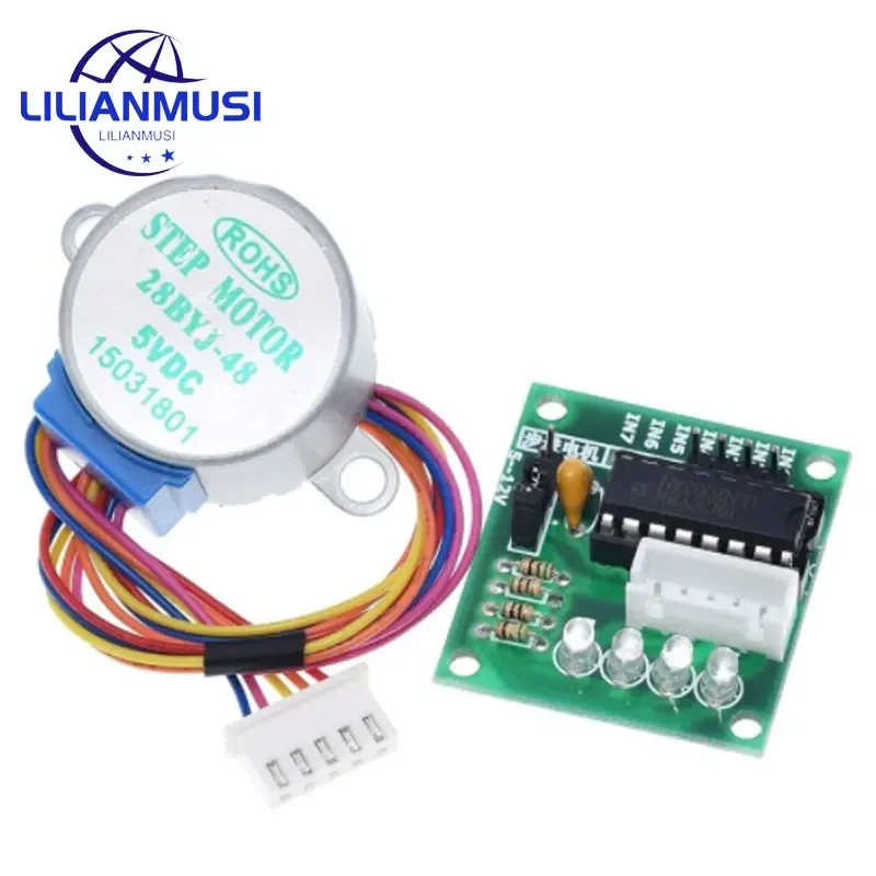 10pcs 5V 4-Phase 28BYJ-48 DC Gear Step Stepper Motor+ULN2003 Driver Board ULN2003 PIC MCU DIY