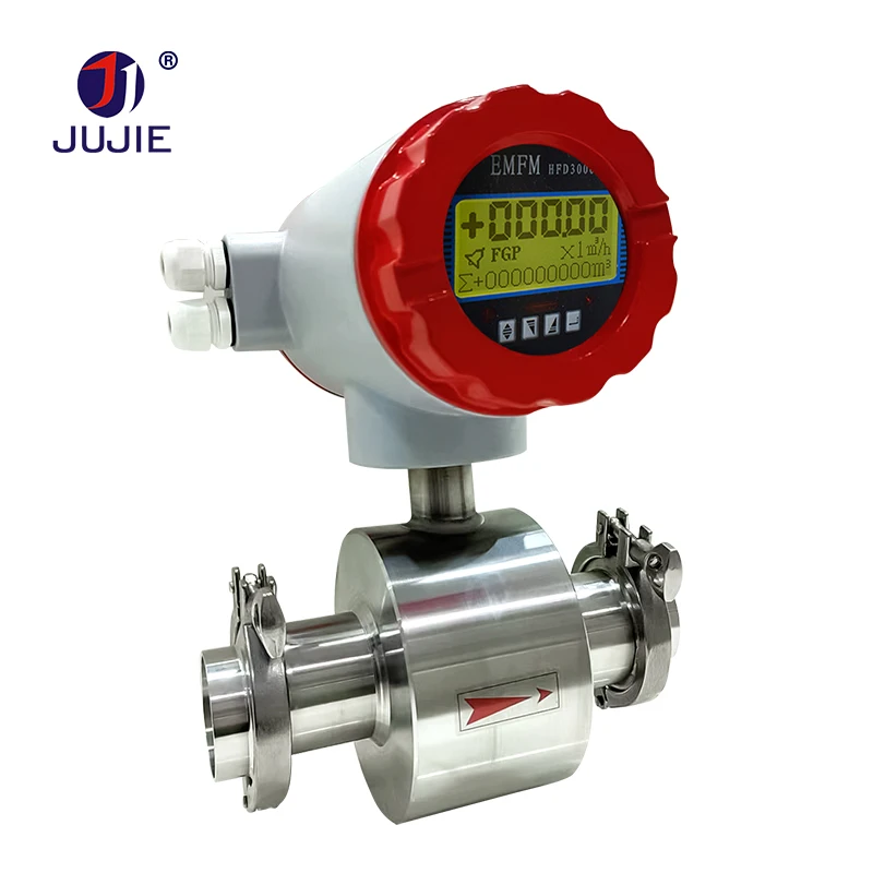 

Electromagnetic Flowmeter 4-20mA RS485 Digital LCD Screen Pulse Liquid Flow Meter Clamp SS304 Electromagnetic Flow Meter
