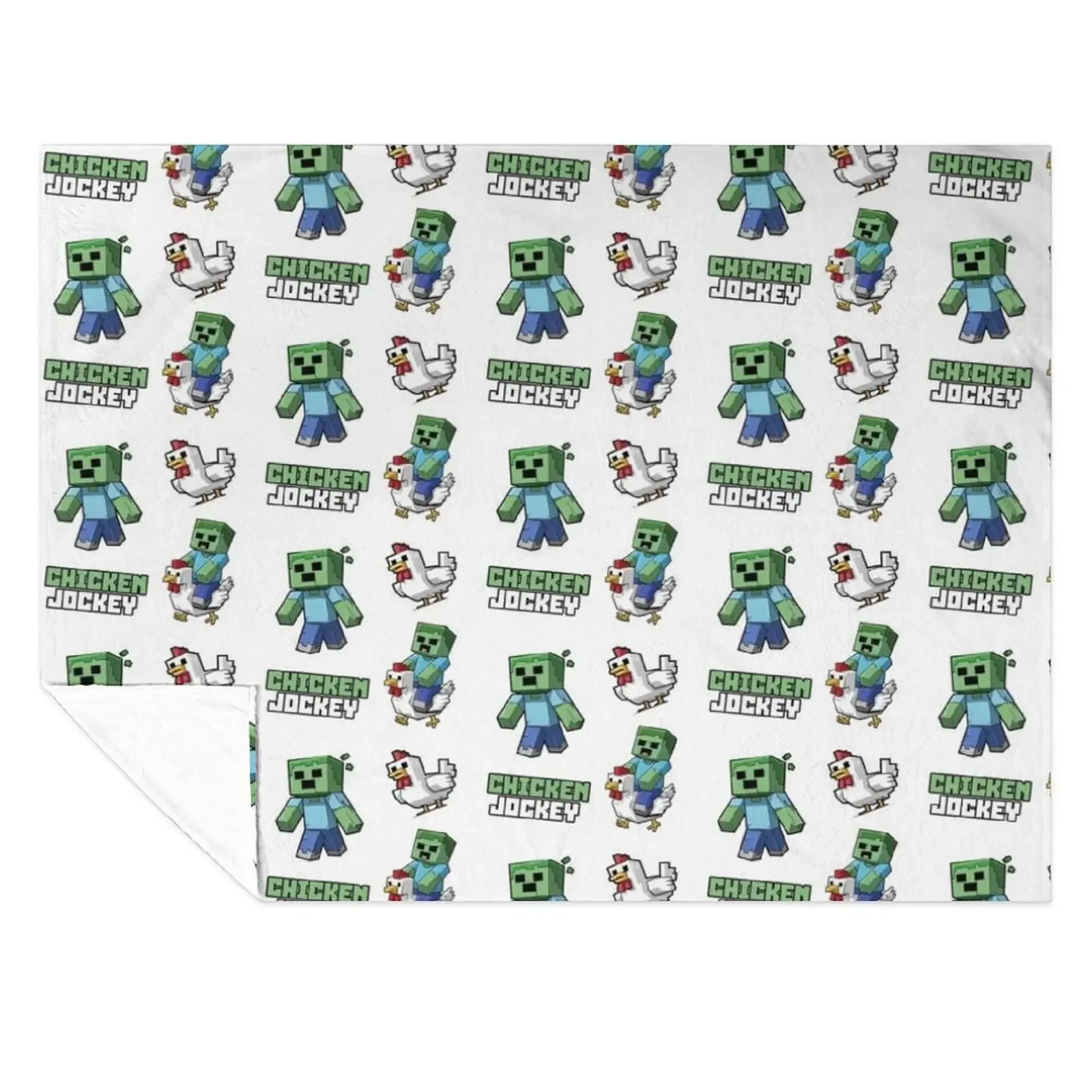 

Set Of Chicken Jockey Throw Blanket Hairy Cute Plaid Flannel Retros Blankets
