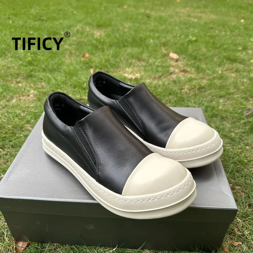 

High Street RO Style Women's Sports and Casual Shoes One Foot Shoes Leather Surface Low Top Board Covers Foot Casual Shoes