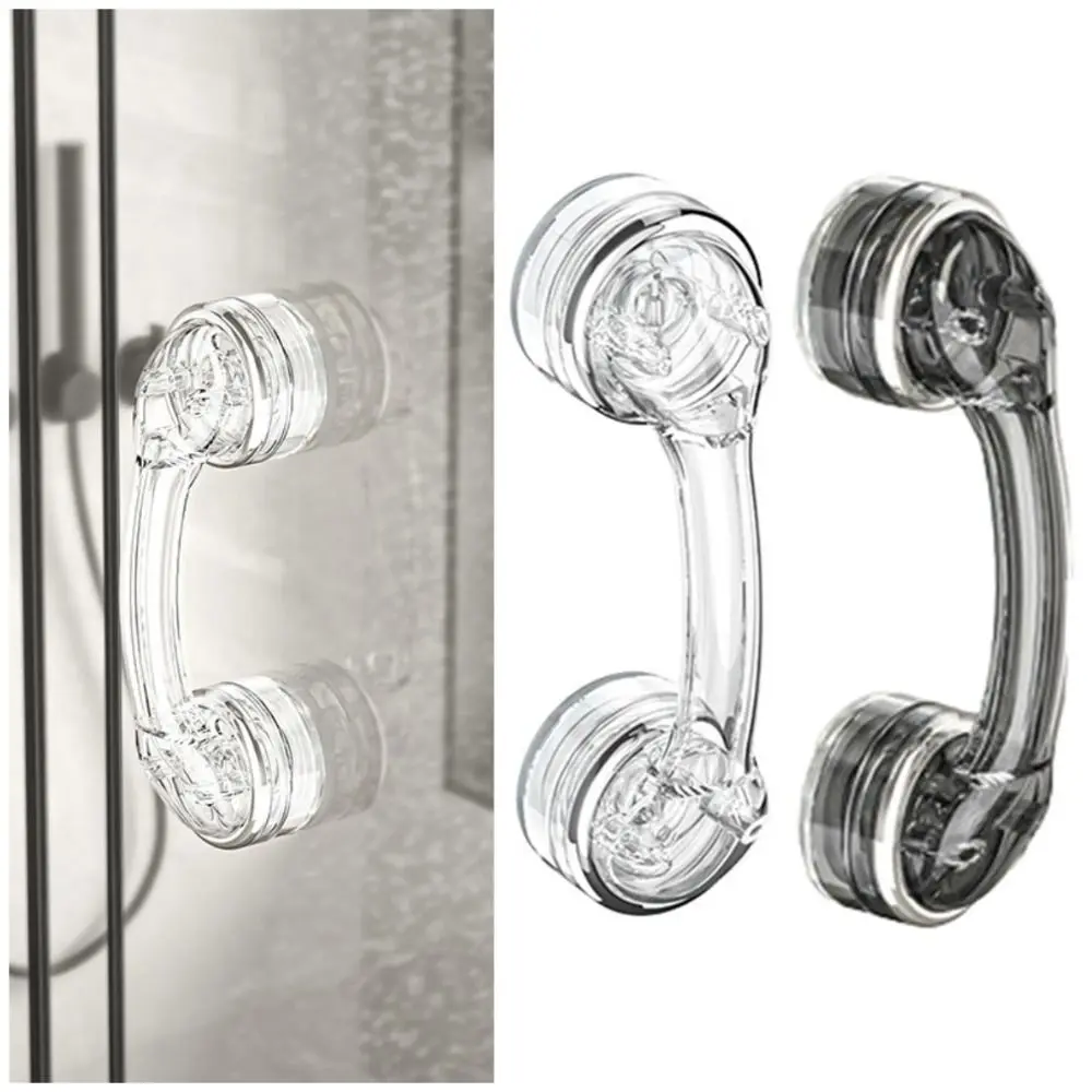 Suction Cup Door Handle Offers Safe Grip Removable Bathroom Shower Auxiliary Handle Anti-slip No Drilling Sliding Door Handle