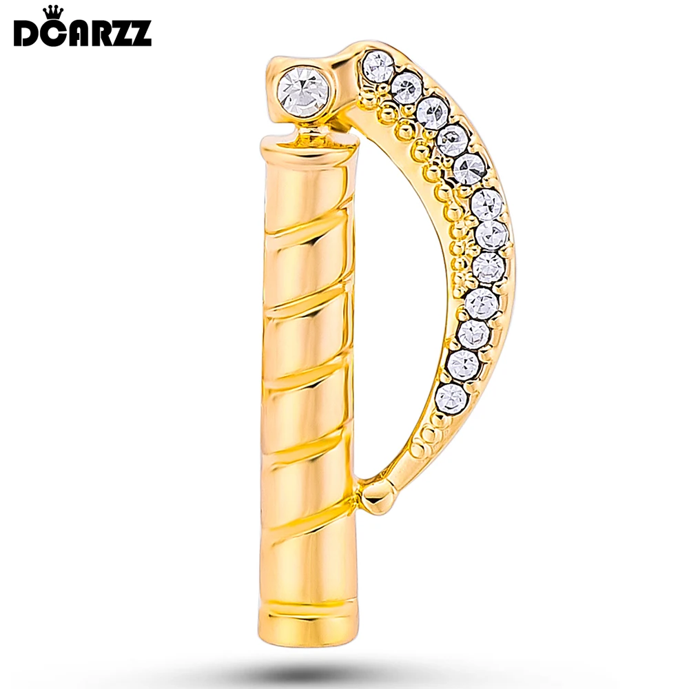 DCARZZ Respiratory Intubation Crystal Brooch Pins Medical Laryngoscope ENT Lapel Badge Jewelry for Doctors Nurses