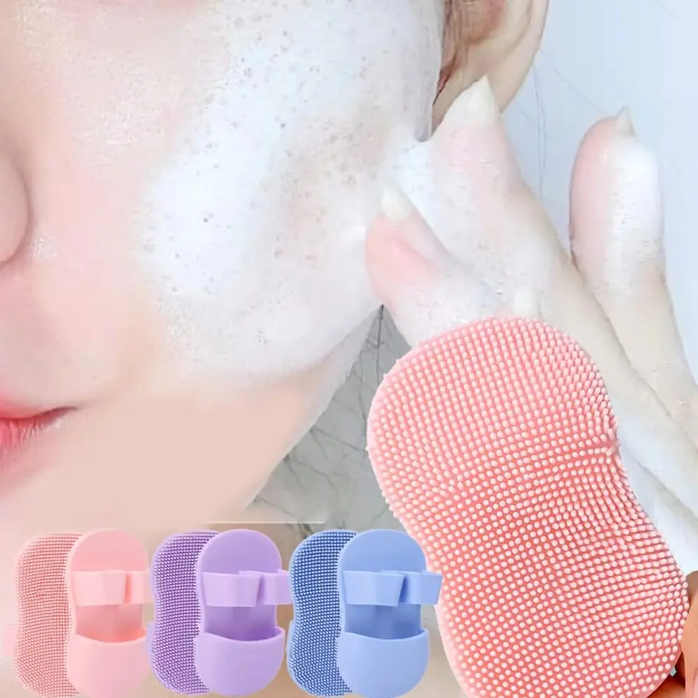 Mini Facial Cleansing Brush Soft Deep Cleaning Face Exfoliator Brush Multi-functional Silicone Blackhead Acne Cleansing Pad