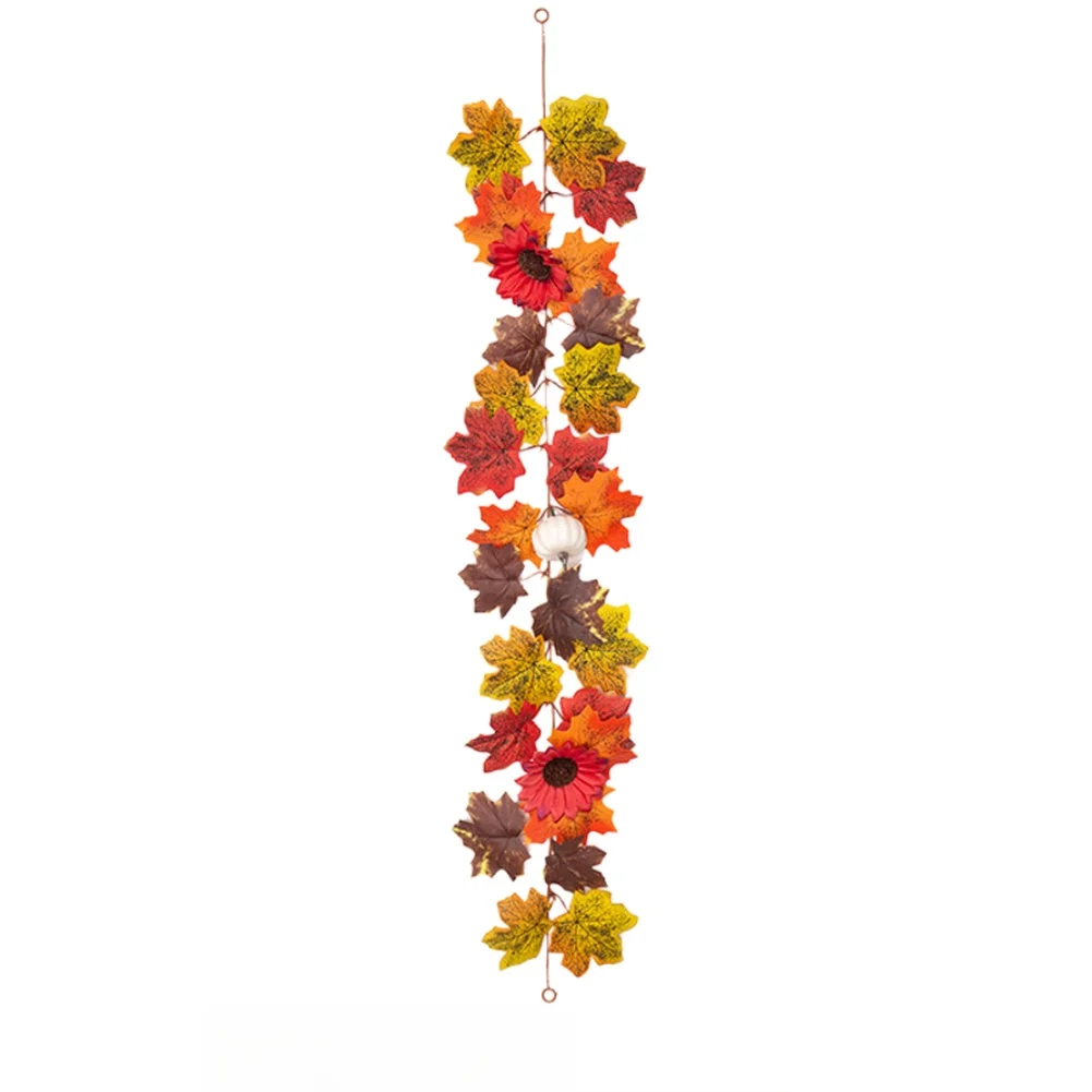Orange Artificial Maple Leaves Easy Maintenance Floral Decor Artificial Plant Vibrant Seasonal Hues High-quality Silk Cloth