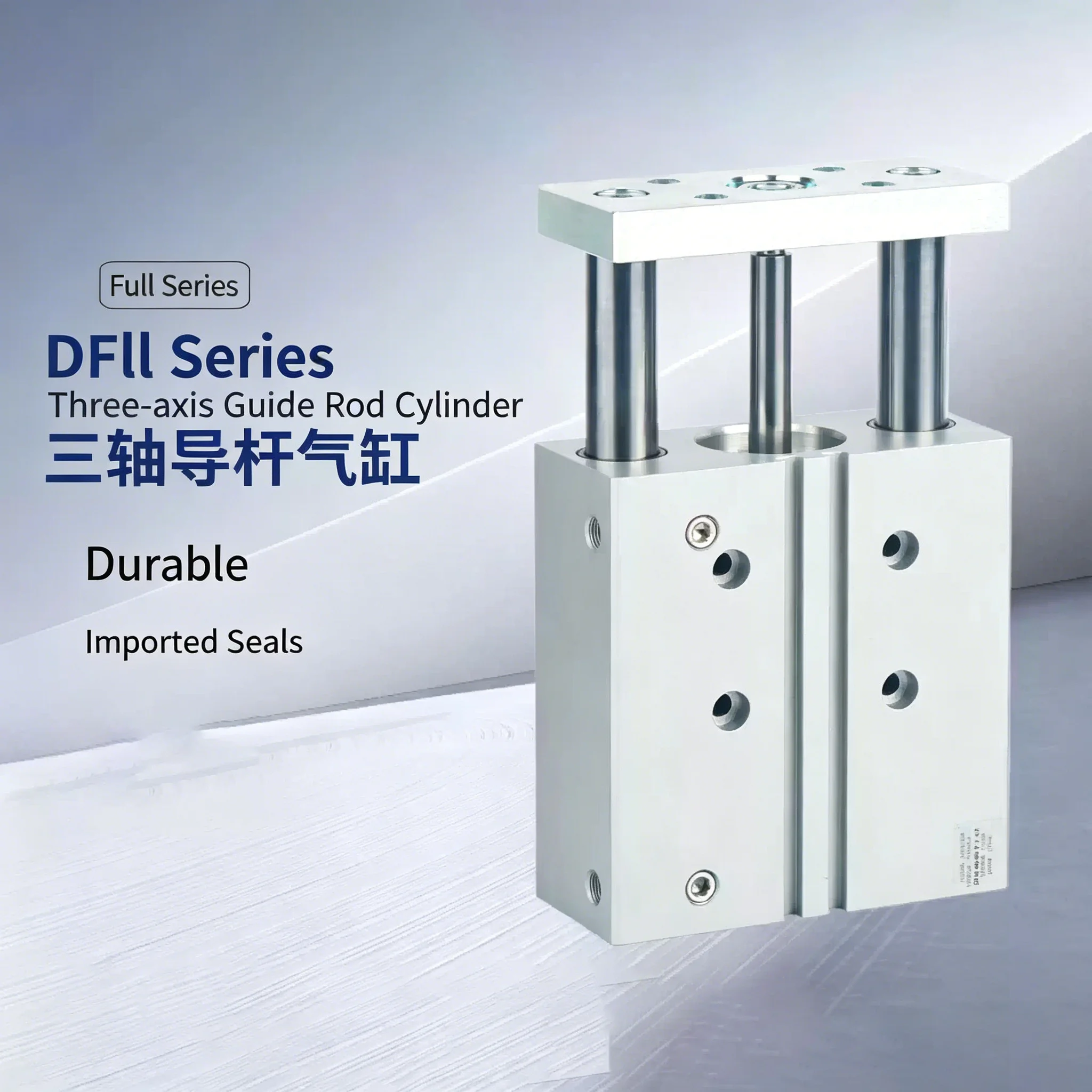 Compact guide cylinder DFM-16-80-P-A-KF air pneumatic cylinder DFM-12-30-P-A-KF  guide rod DFM- bore 12 16mm stroke 10-100mm