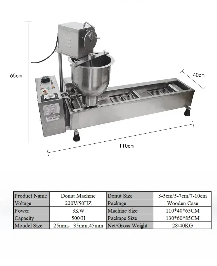 Commercial Automatic Mini Donut Maker Doughnut Making Machine with 110/220V