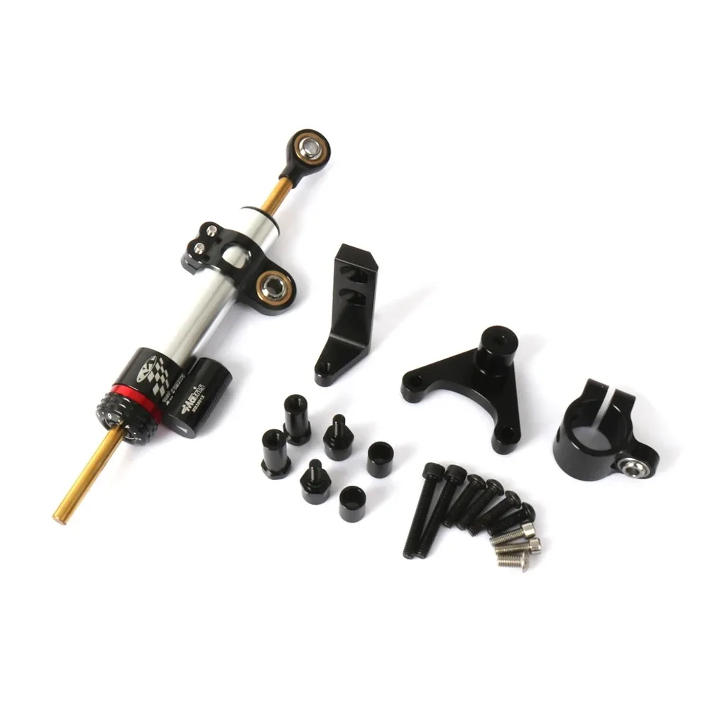 Voor Ducati Hypermotard 950SP Fiber Carbon Stuurdemper Stabilizer Motoraccessoires Met Beugel Ondersteuning Kit