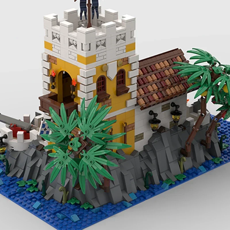 Moc Building Bricks Castle Model Pirate Defence Island Technology Modular Blocks Gifts Toys For Children DIY Sets Assembly