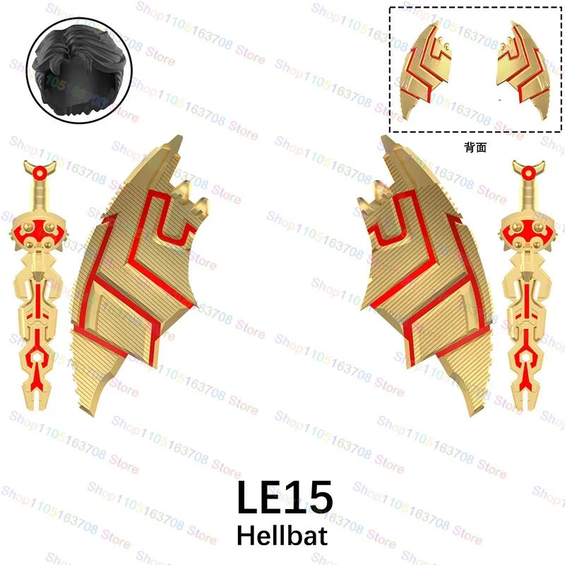 Anime Films Cartoon Heroes Speelgoed Bakstenen Poppen Hel Witte Ridders Accessoires Bouwstenen Assembleren Speelgoed Model Geschenken LE13-17