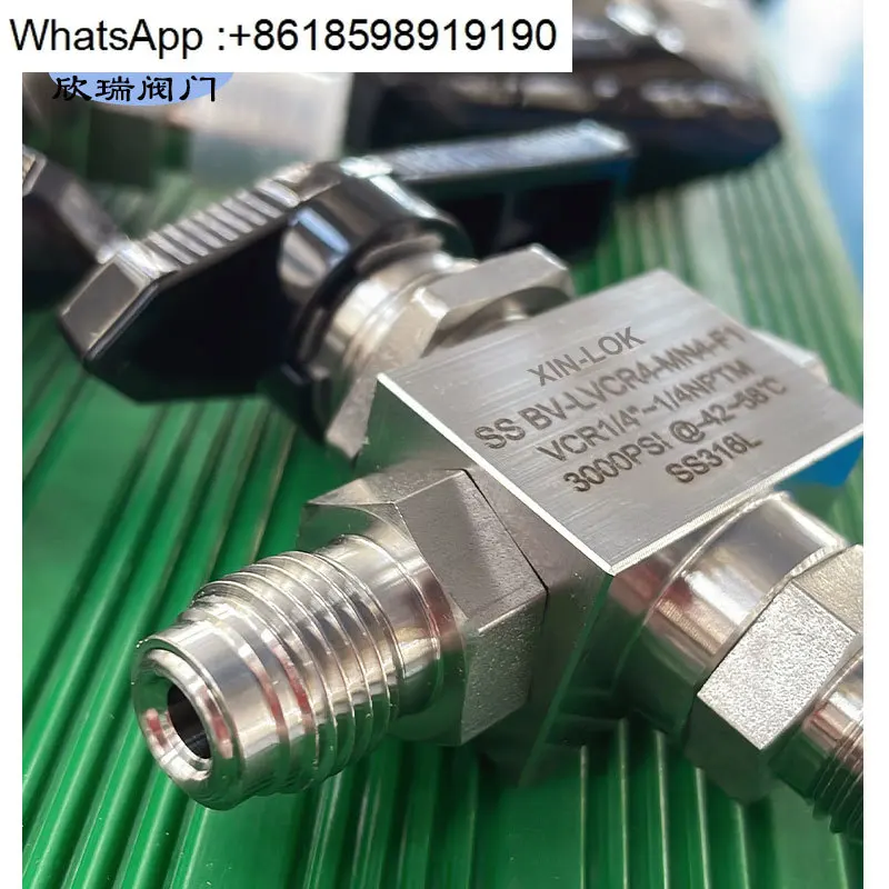 Интерфейс видеомагнитофона для водорода, рукав для карты с резьбой для газа, шаровой кран высокого давления BV, угол 316, прямой шаровой кран