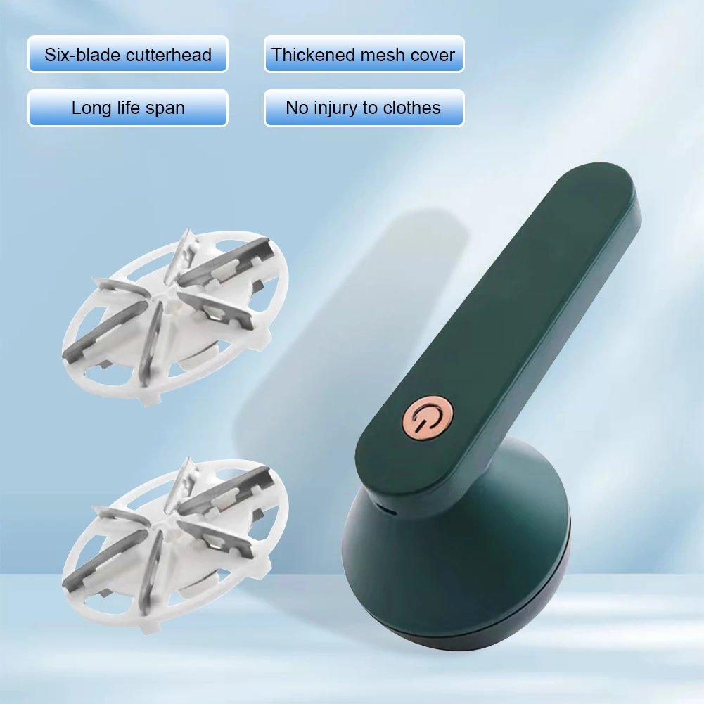 Hair Ball Trimmer Upgraded Six Blade Design Fabric Shaver Lint Remover 4h Working Time Fuzz Shaver Rechargeable for Clothing
