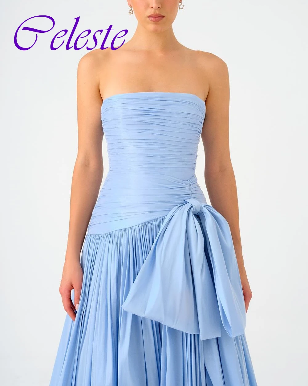 Customized Graceful Jersey Strapless A-Line Evening Dress Classic Sleeveless Prom Dresses Sexy Backless Special Occasion Gowns