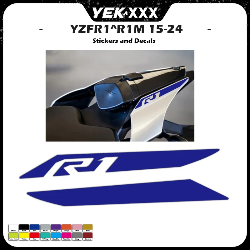 Rear Tail Fairing Sticker Rear Seat Line Hollowing 2015-2024 20 22 23 24 All Logo For YAMAHA YZFR1 YZF-R1 R1M YZF1000