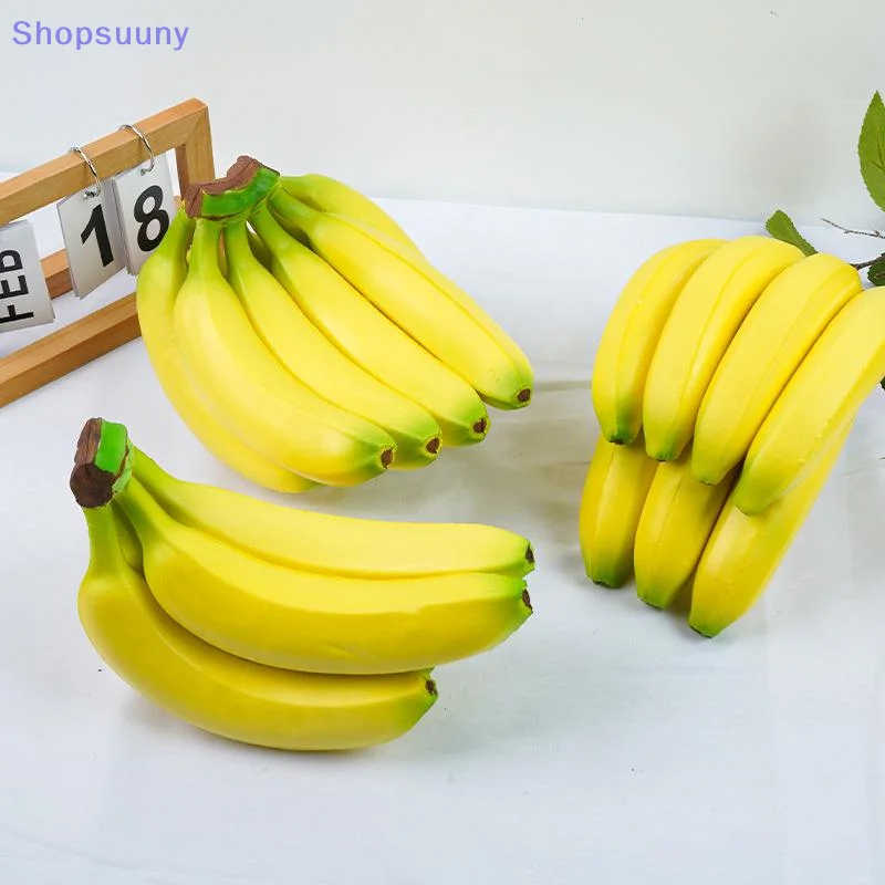 [SU]Artificial Banana Decorative Plastic Fake Fruit Realistic Display Simulated Banana For Wedding Christmas Decor[SU]
