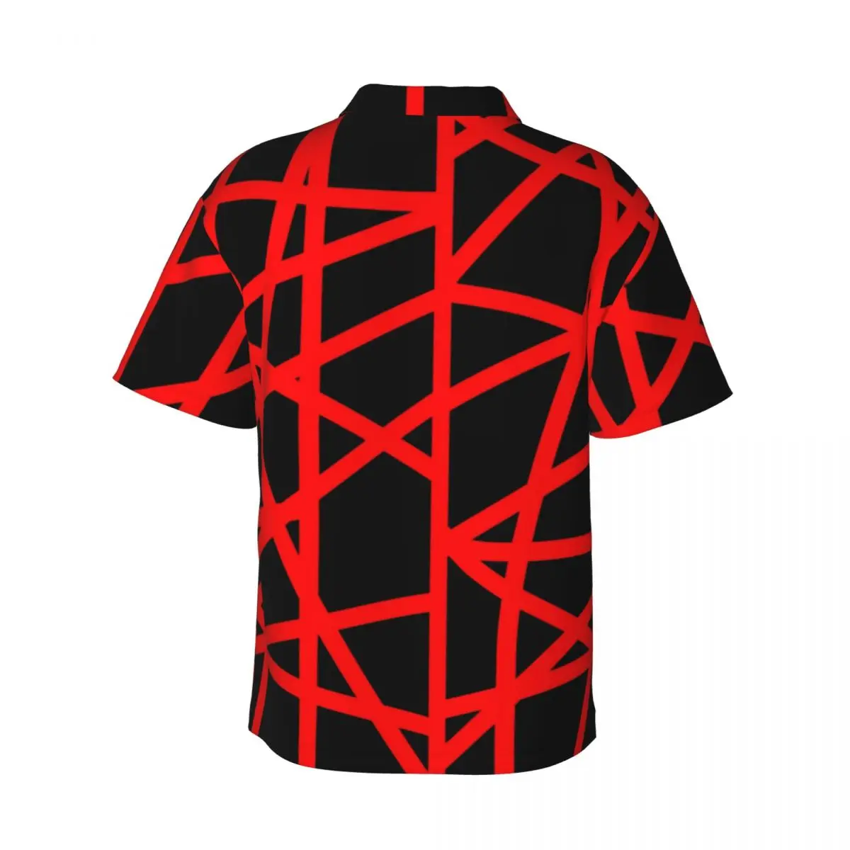 Гавайская рубашка с цветным полосатым принтом, мужские повседневные рубашки с абстрактными линиями для отдыха, с коротким рукавом Y2K, классические блузки оверсайз на заказ «сделай сам»