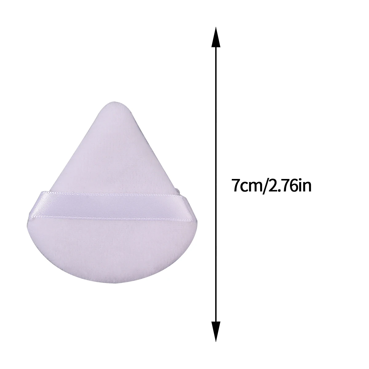 6 قطع من منتفخة البودرة البيضاء فائقة النعومة على شكل مروحة، منتفخة مسحوق مثلثة، إسفنجة مكياج محمولة جافة ورطبة مزدوجة الأغراض