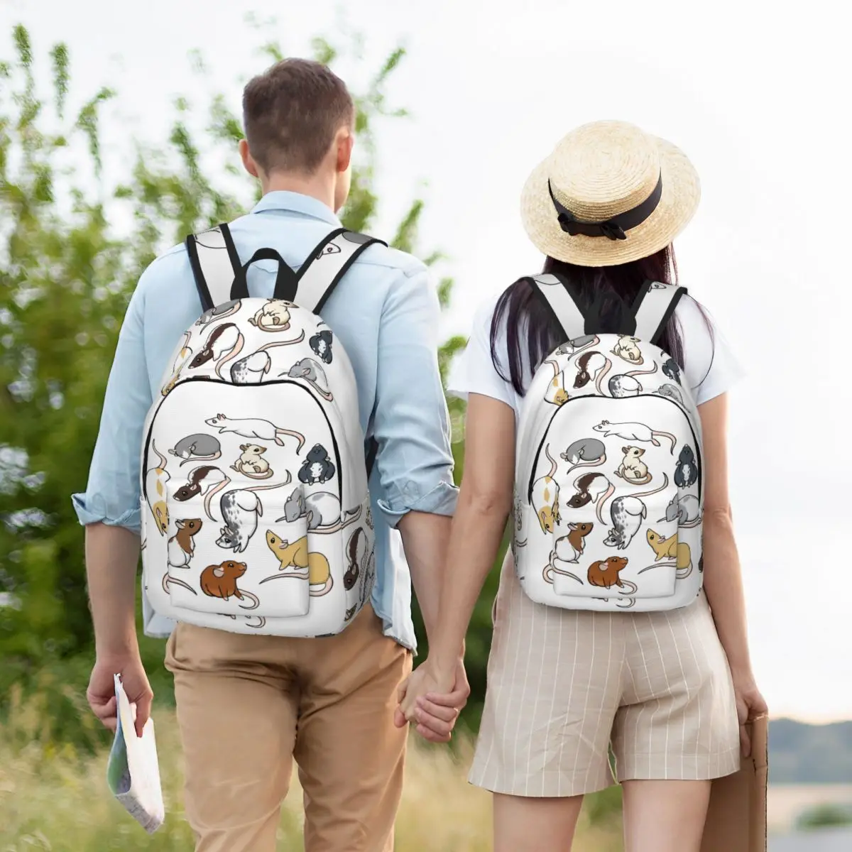 

Rats Backpack Student Boys Girls BookBag Kids School Bag Computer Shoulder Bags for Men Women