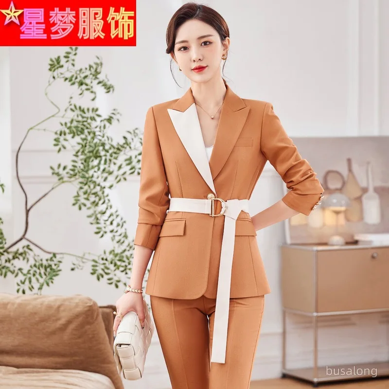 

2023 High-Grade Popular Adult Lady like Woman Fried Street Suit Female Suit Coat Bootcut Trousers Socialite Temperament Goddess