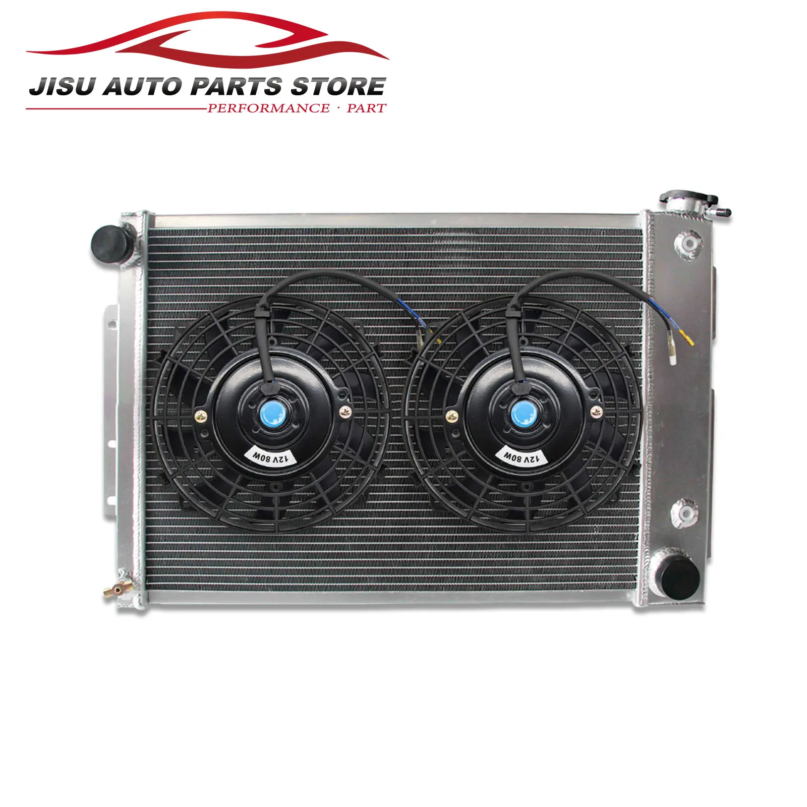 Aluminum Radiator + Fans for 1967-1969 Pontiac Firebird Chevrolet Camaro 5.4L V8 4.1L L6 AT MT 337 1967 1968 1969