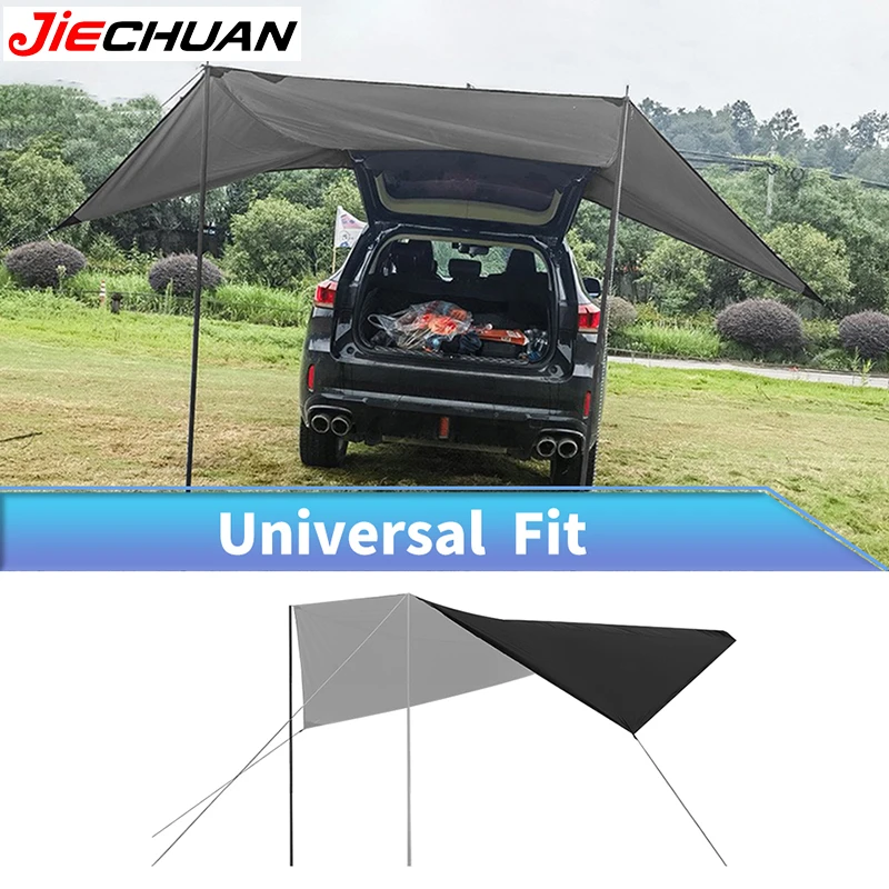 

JIECHUAN Portable Car Side Awning Tent Outdoor Travel Waterproof Rear Trunk Awning Anti-UV Tent Camping Tailgate Sun Shelter