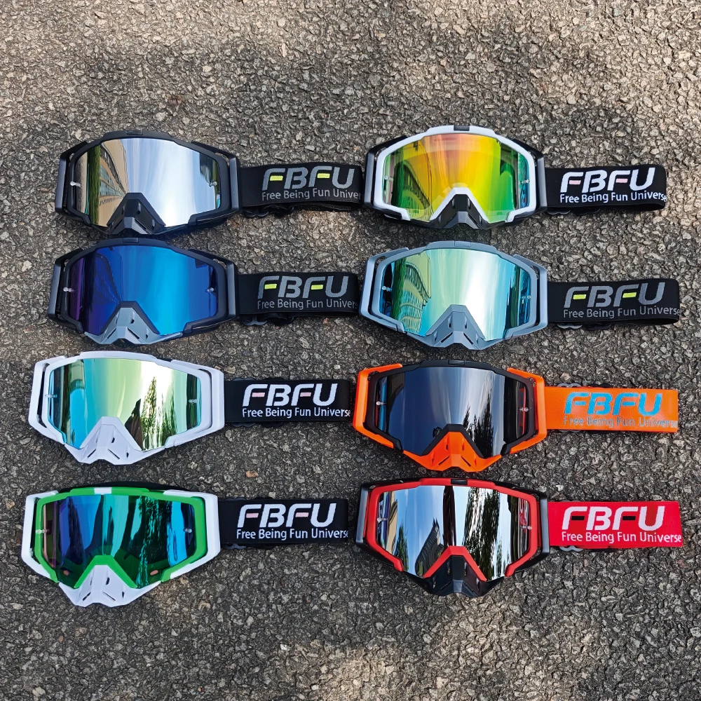 2025 FBFU 男女兼用保護メガネ、防塵・防砂、四季対応、スキー、バイク、オフロードスポーツ用